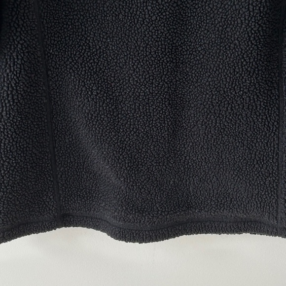 Lands End Black Sherpa Fleece Half Zip Pullover - Picture 10 of 16